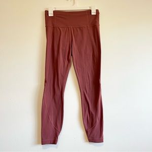 Athleta Powervita Tights Leggings Dark Pink Women’s Size Small